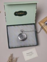 Silver Compass Rose Pocket Watch