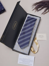 Blue Stripes Teflon Silk Necktie