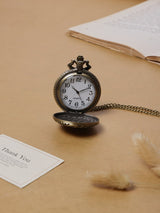 Floral Steam Train Pocket Watch