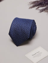 Blue Paisleys Teflon Silk Necktie