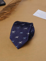 Blue Horse Teflon Silk Necktie