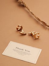 Golden Alphabet G Cufflink