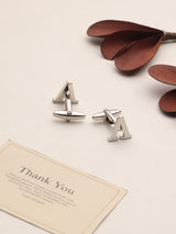 Silver Alphabet A Cufflink