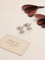 Silver Alphabet X Cufflink