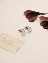 Silver Alphabet B Cufflink