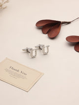Silver Alphabet U Cufflink
