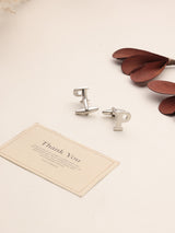 Silver Alphabet P Cufflink