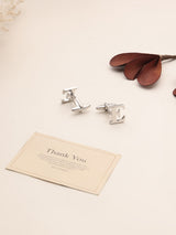 Silver Alphabet E Cufflink