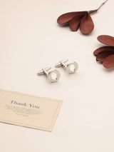 Silver Alphabet O Cufflink