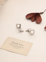 Silver Alphabet O Cufflink