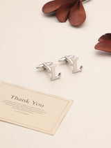 Silver Alphabet L Cufflink