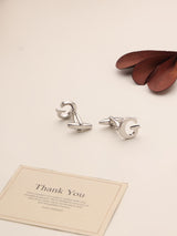 Silver Alphabet G Cufflink