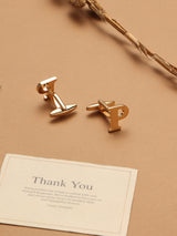 Golden Alphabet P Cufflink