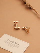 Golden Alphabet Y Cufflink