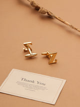 Golden Alphabet Z Cufflink