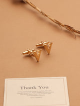 Golden Alphabet V Cufflink