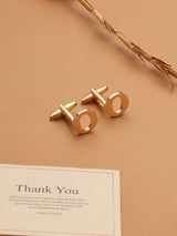 Golden Alphabet O Cufflink