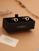 Golden Alphabet O Cufflink