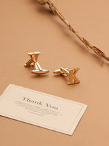 Golden Alphabet K Cufflink