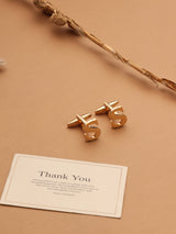 Golden Alphabet S Cufflink