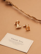 Golden Alphabet Q Cufflink