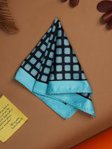 Blue & Black Geometric Pocket Square