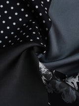 Black & Grey Multipattern Silk Pocket Square