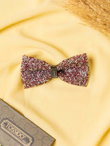 Blush Aurora Beaded Bowtie