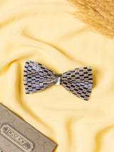 Sapphire Gleam Beaded Bowtie