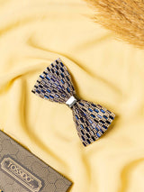 Sapphire Gleam Beaded Bowtie