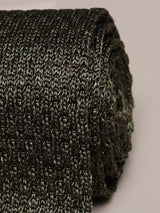 Gunmetal Grey Solid Silk Knitted Necktie