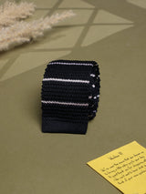 Blue Stripe Silk Knitted Necktie