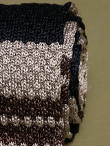 Multicolor Stripe Silk Knitted Necktie