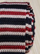 Blue Stripe Silk Knitted Necktie