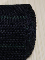 Blue Stripe Silk Knitted Necktie