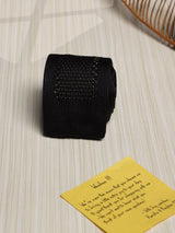 Black Abstract Silk Knitted Necktie