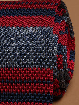 Multicolor Stripe Silk Knitted Necktie