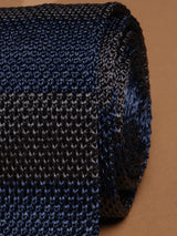 Blue Stripe Silk Knitted Necktie