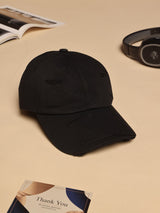 Black Distressed Baseball Cap