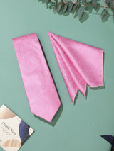 Pink Paisley Necktie & Pocket Square Giftset