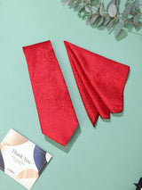 Red Paisley Necktie & Pocket Square Giftset