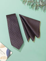 Grey Dot Necktie & Pocket Square Giftset