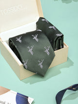 Green Deer Necktie & Pocket Square Giftset