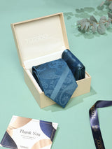 Blue Paisley Necktie & Pocket Square Giftset