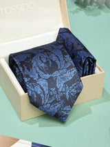 Blue Abstract Necktie & Pocket Square Giftset