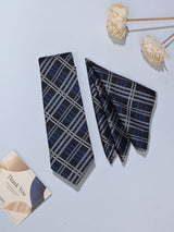 Multicolor Check Necktie & Pocket Square Giftset