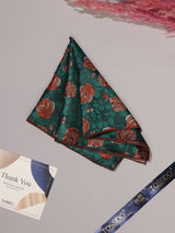 Green Floral Jacquard Pocket Square