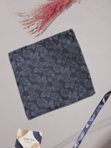 Black Floral Jacquard Pocket Square