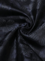 Black Floral Jacquard Pocket Square