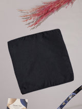 Black Floral Jacquard Pocket Square